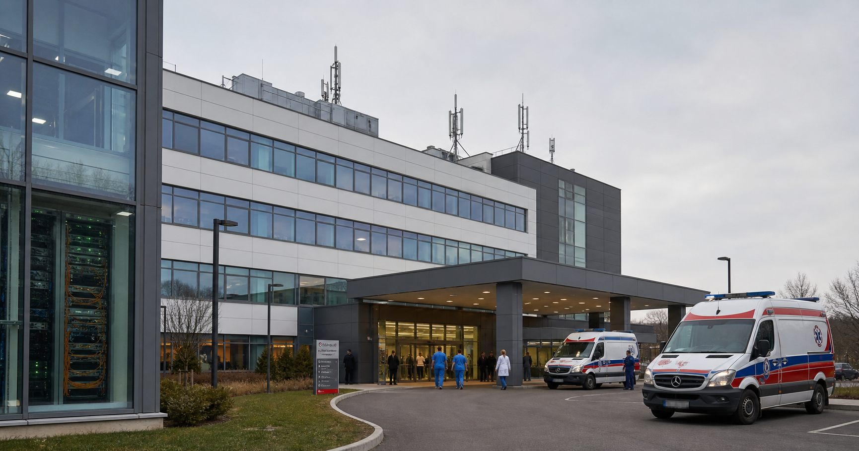 AI-generated editorial image for AHOP-AS American Heart of Poland SA showing the public operating context described by verified sources: The institution's public role is the administrative holder of AS211810, as documented by registry records.