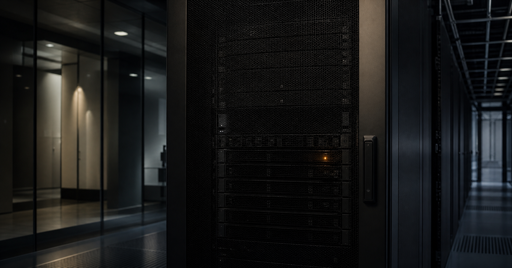Abstract illustration of a network registry entry for AS211760, with dormant cables and a faint glow indicating potential activity.