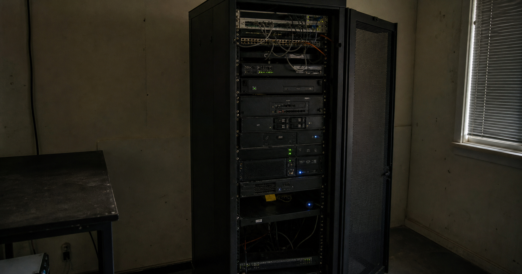 Dormant network equipment representing AS211701's zero announced prefixes.