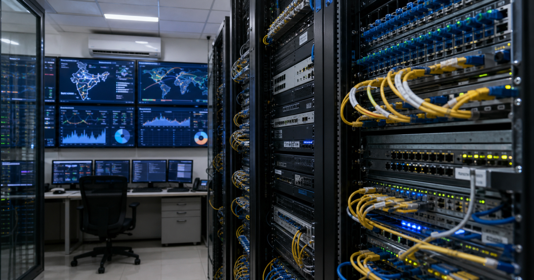 Abstract illustration of an autonomous system node with BGP connections.