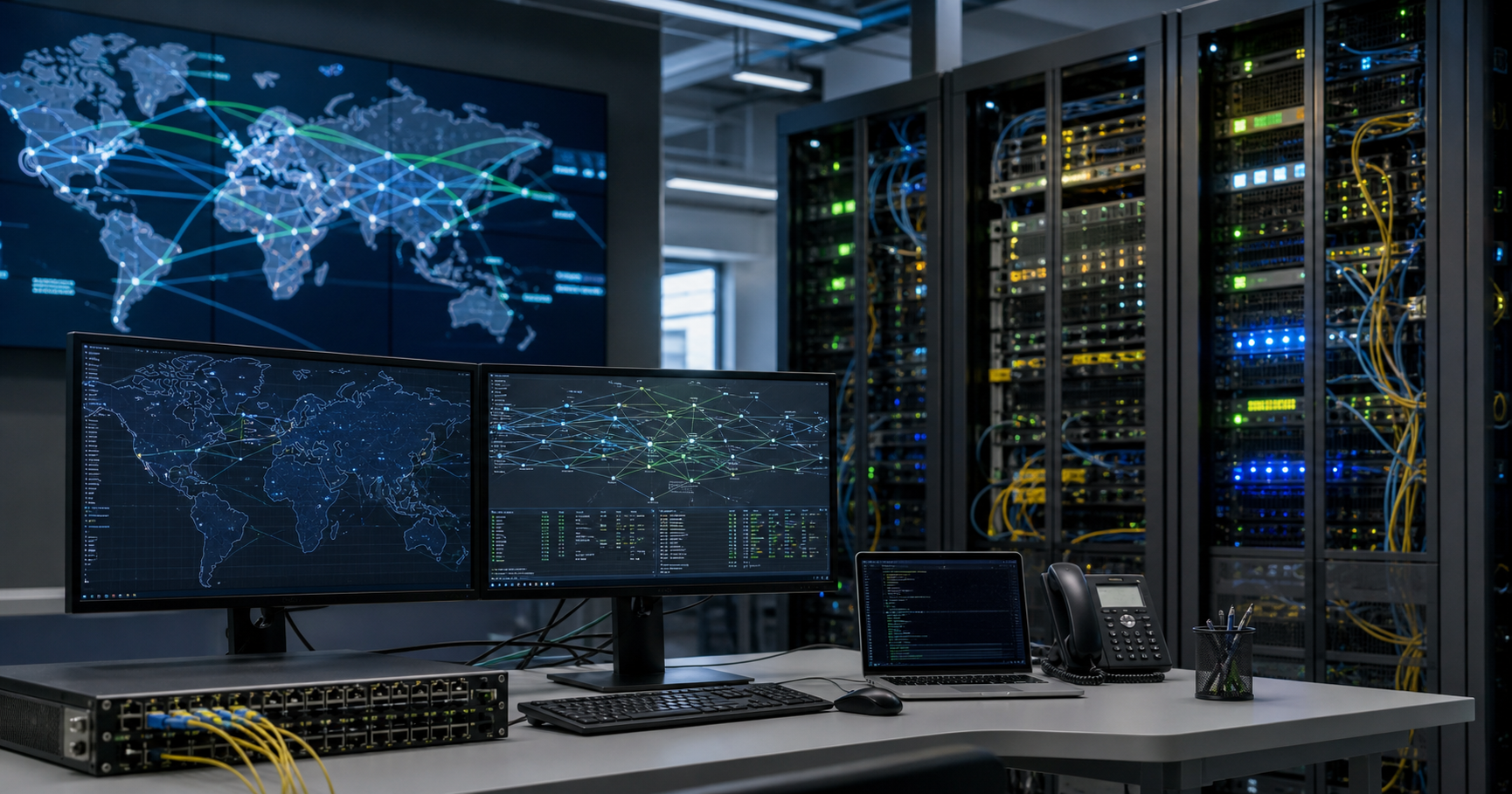 Abstract network infrastructure illustration representing internet routing and registry data.