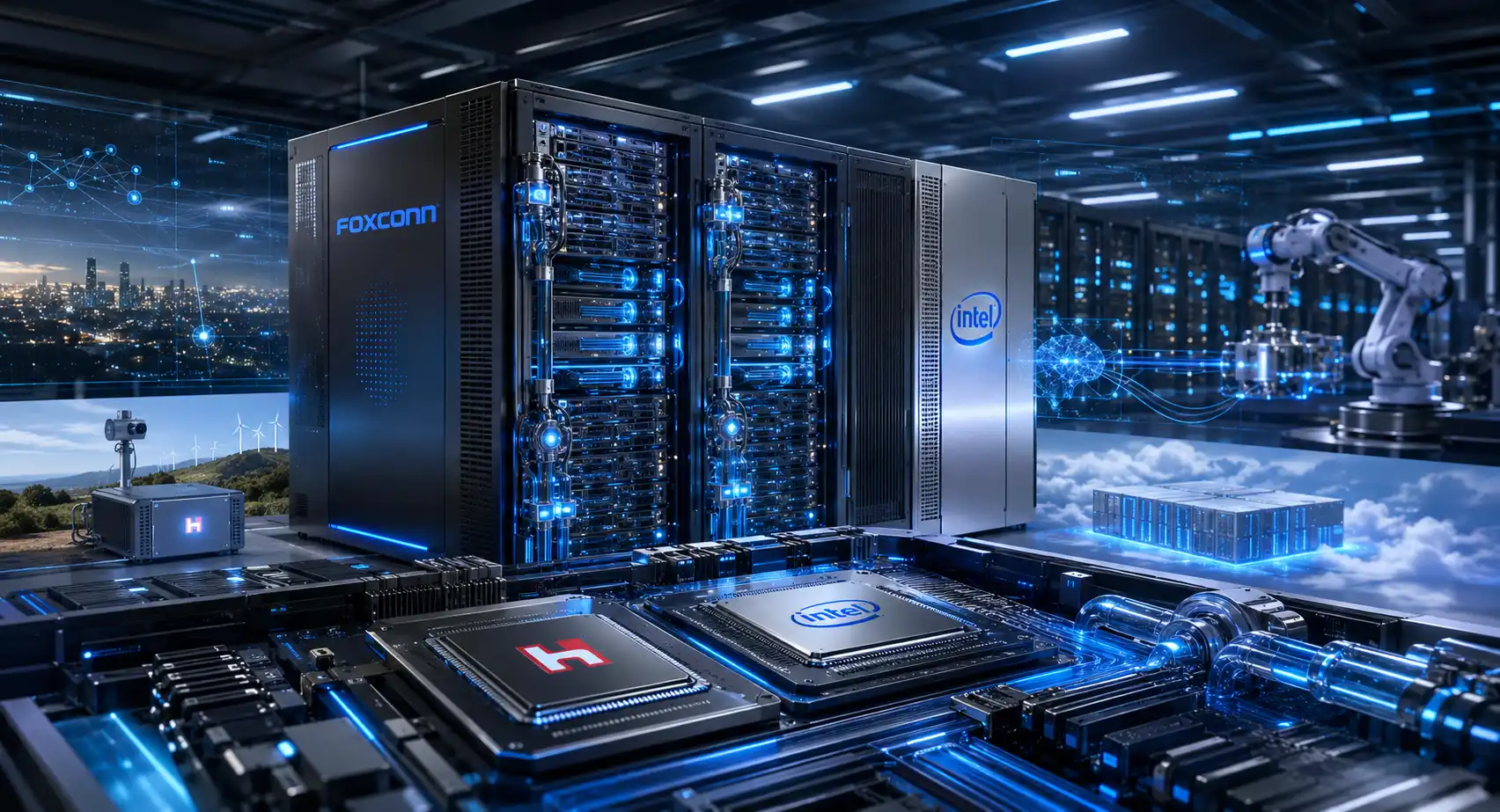 Foxconn e Intel apuntan a infraestructura IA en racks