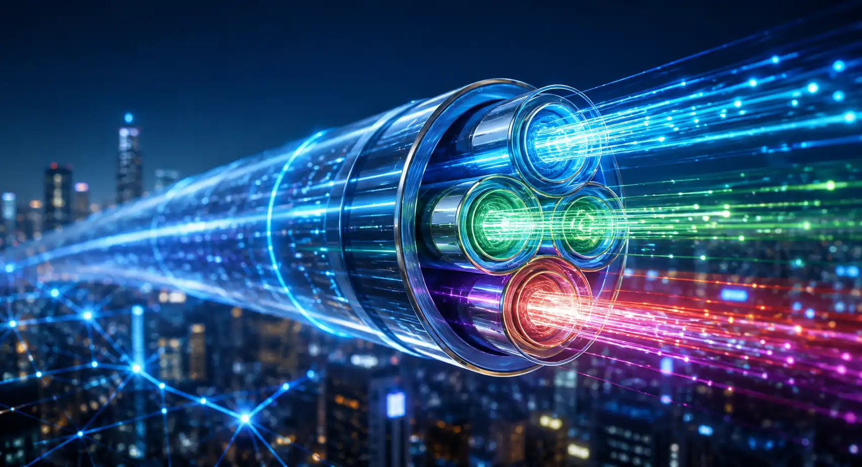 China deploys three-band fibre for AI networks