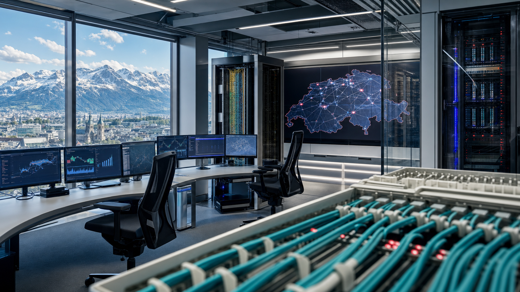 Editorial infrastructure scene for Swisscom (Schweiz) AG