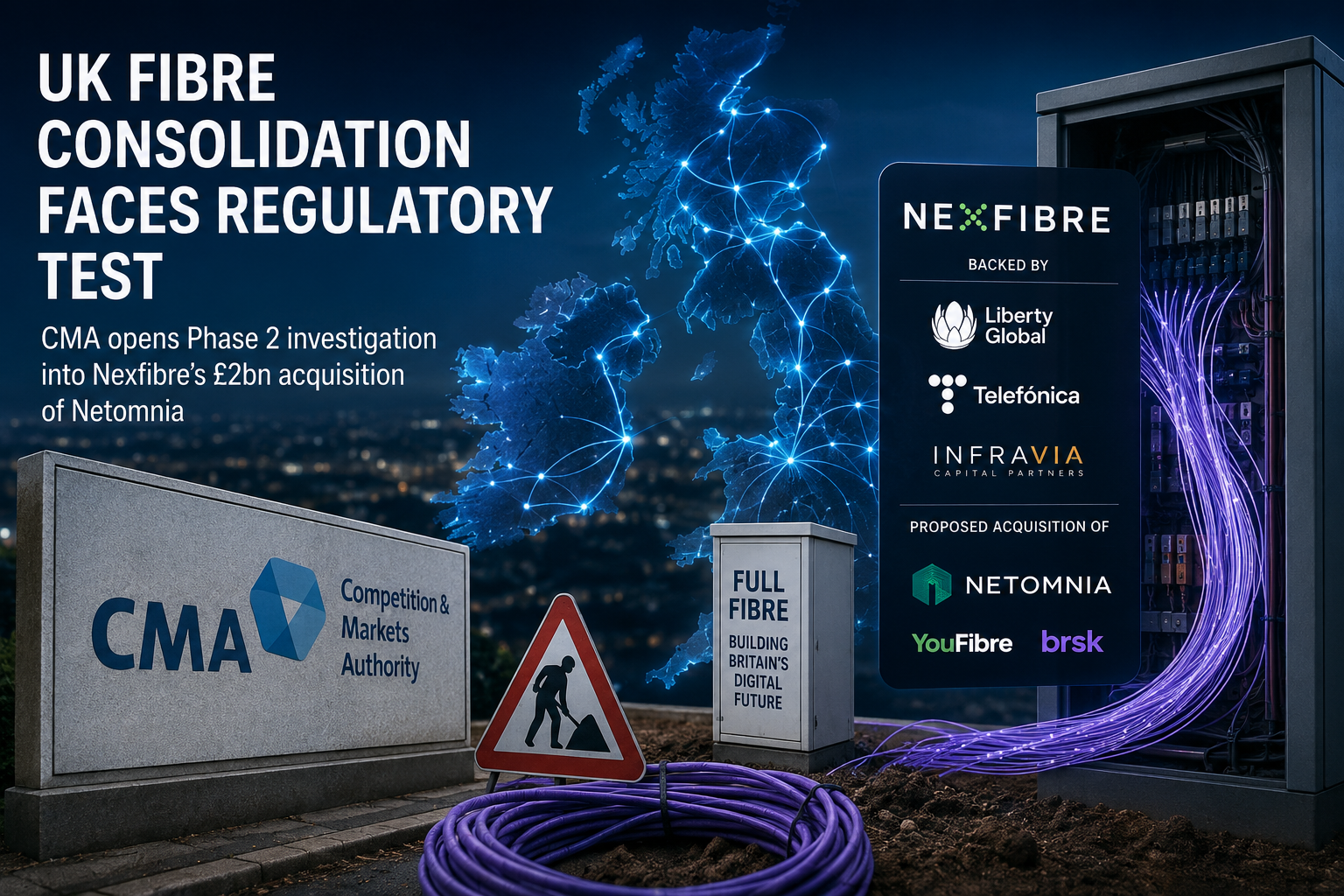 La consolidación de fibra en Reino Unido se enfrenta a una prueba regulatoria