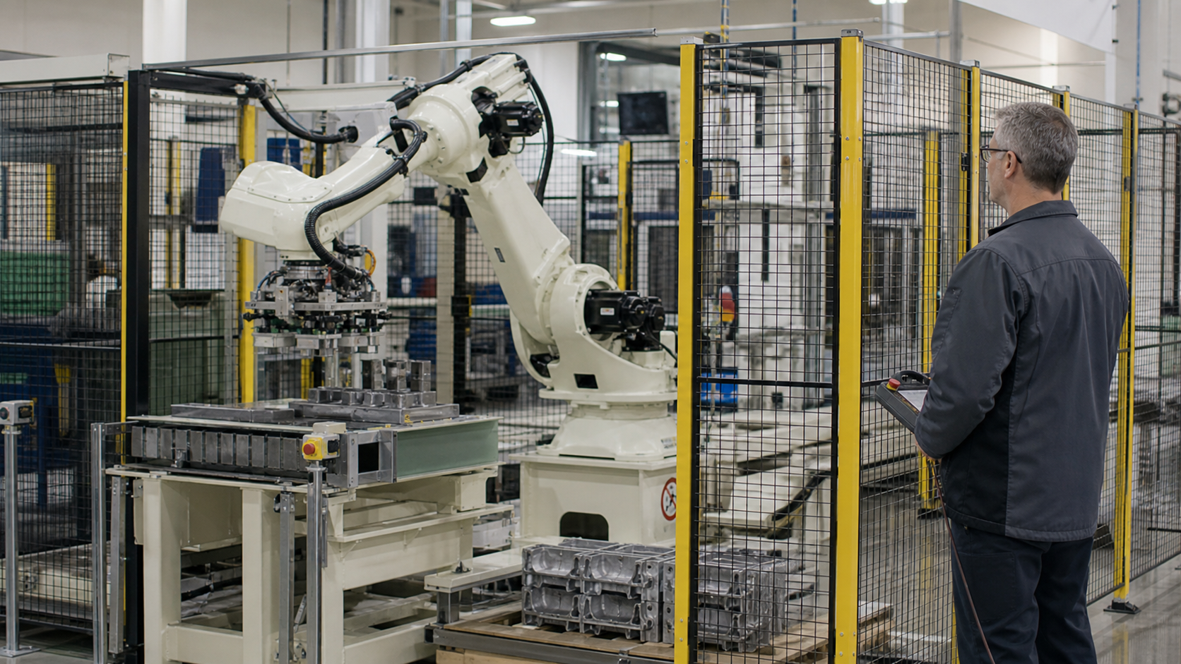 Kawasaki Robotics 与采纳工作单元的纪律
