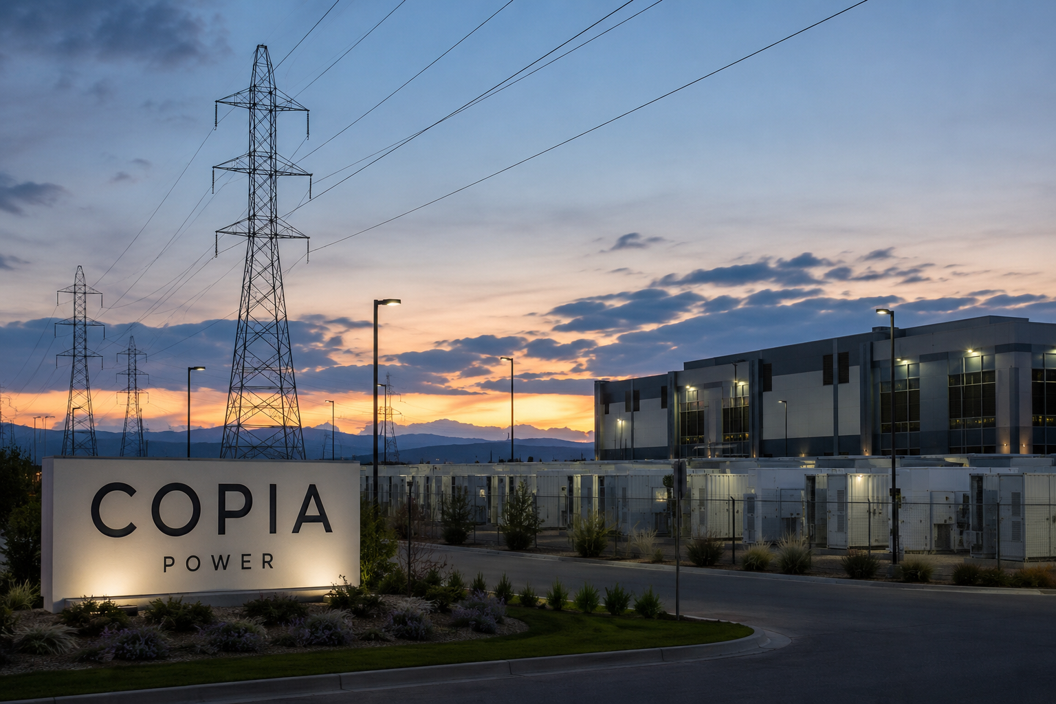 Power infrastructure and grid-connected data centre facilities representing Copia Power's integrated development model in the United States.