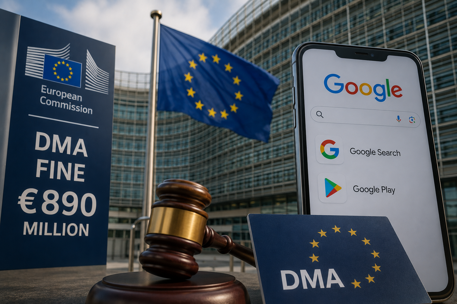 EU fines Google €890m over Search and Play