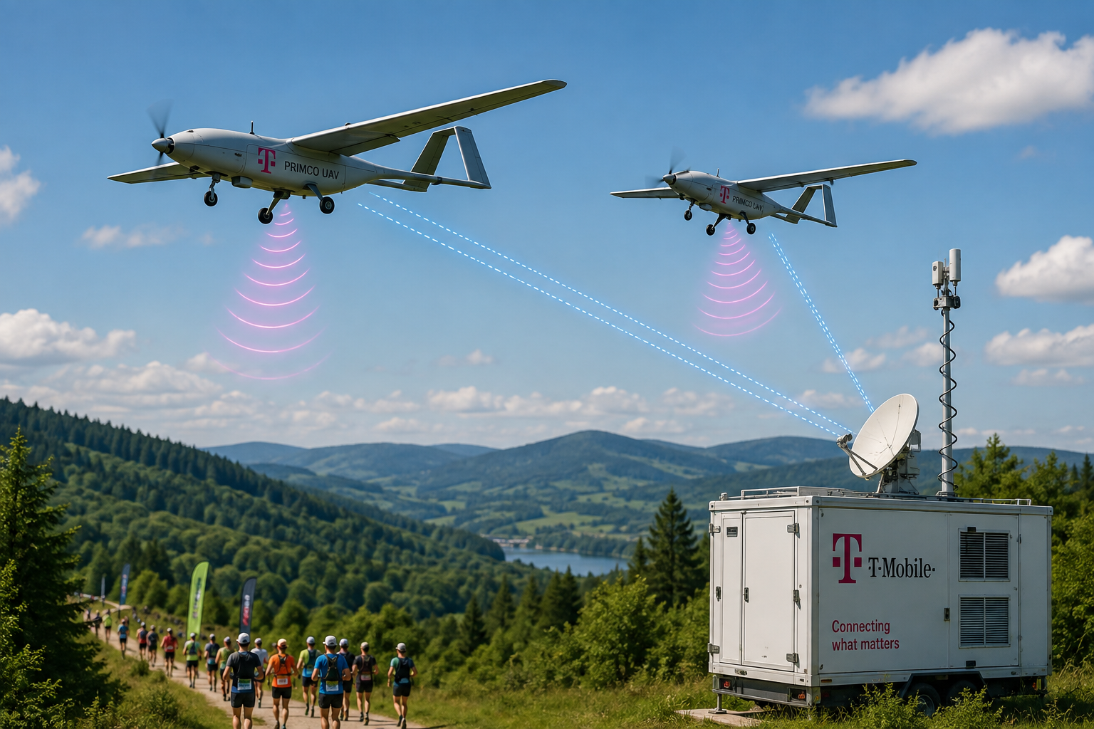 Deutsche Telekom تختبر محطتين قاعديتين طائرتين بالتناوب