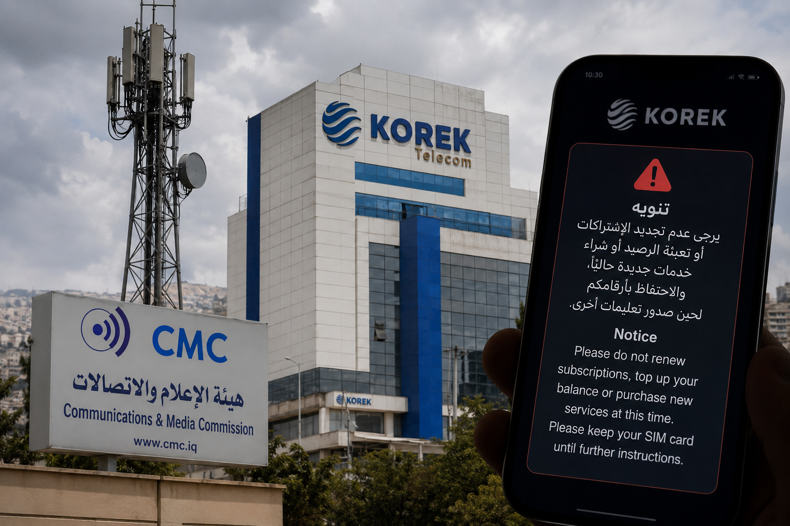 Le régulateur irakien lance l'arrêt du réseau de Korek Telecom