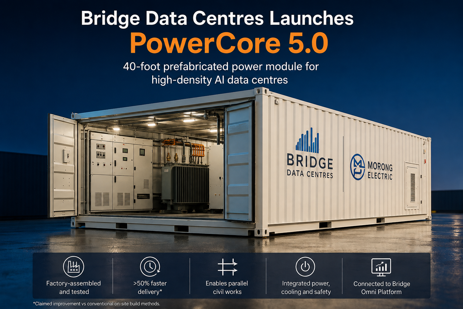 Bridge Data Centres lance le module d'alimentation PowerCore 5.0