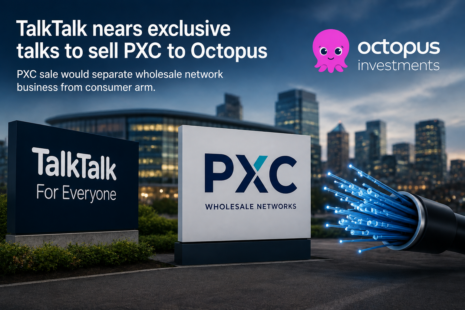 TalkTalk steht vor exklusiven Gesprächen zum Verkauf von PXC an Octopus