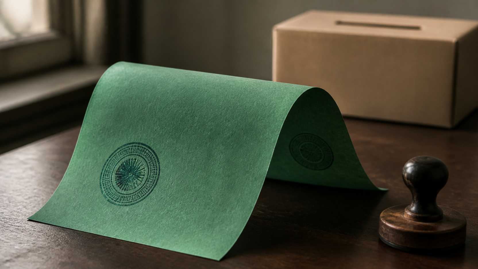 La papeleta verde con dos sellos de AFRINIC-10: un control visible, no un certificado de autoridad