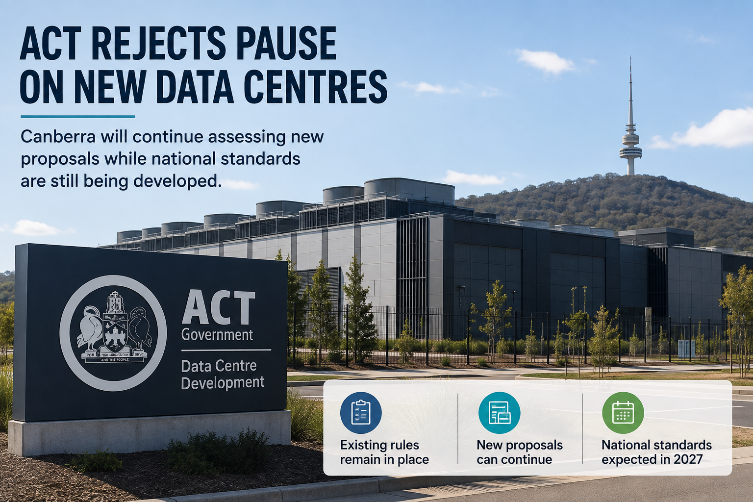 ACT、データセンター新設の一時停止を拒否