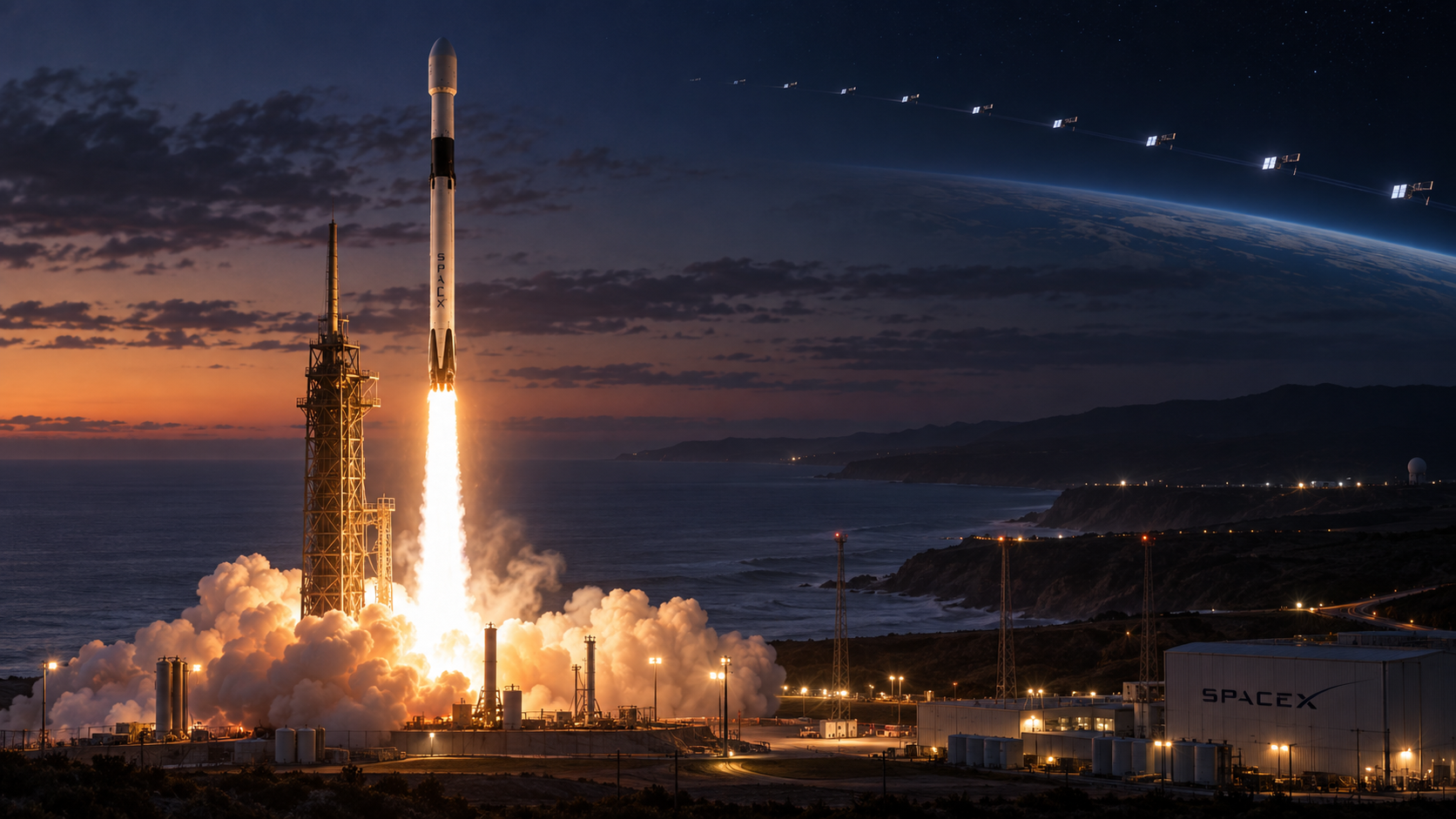 SpaceX、Vandenberg から Starlink 衛星27基を打ち上げ