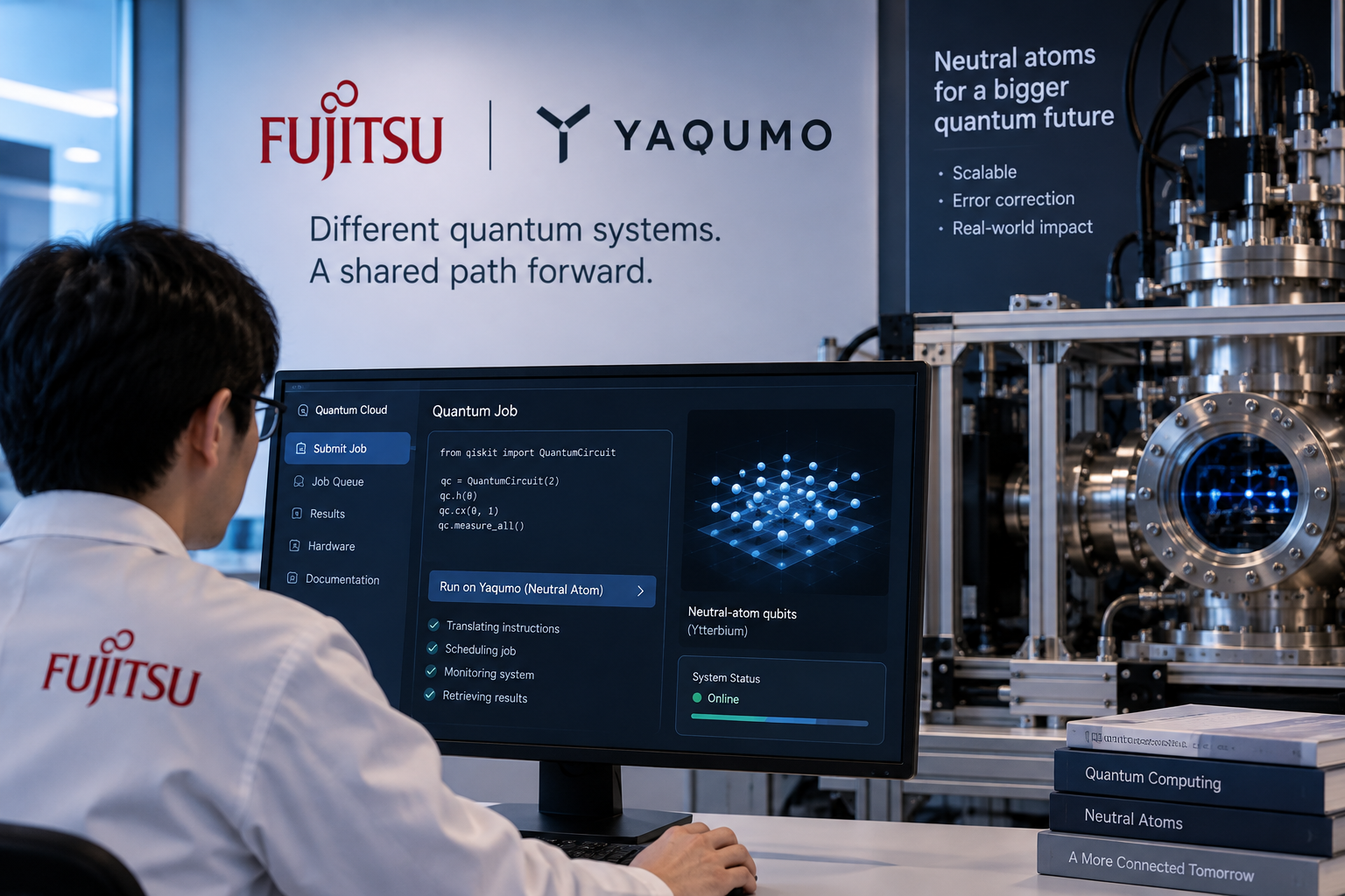 تختبر Fujitsu أدوات حوسبة كمية مشتركة على عتاد الذرات المتعادلة