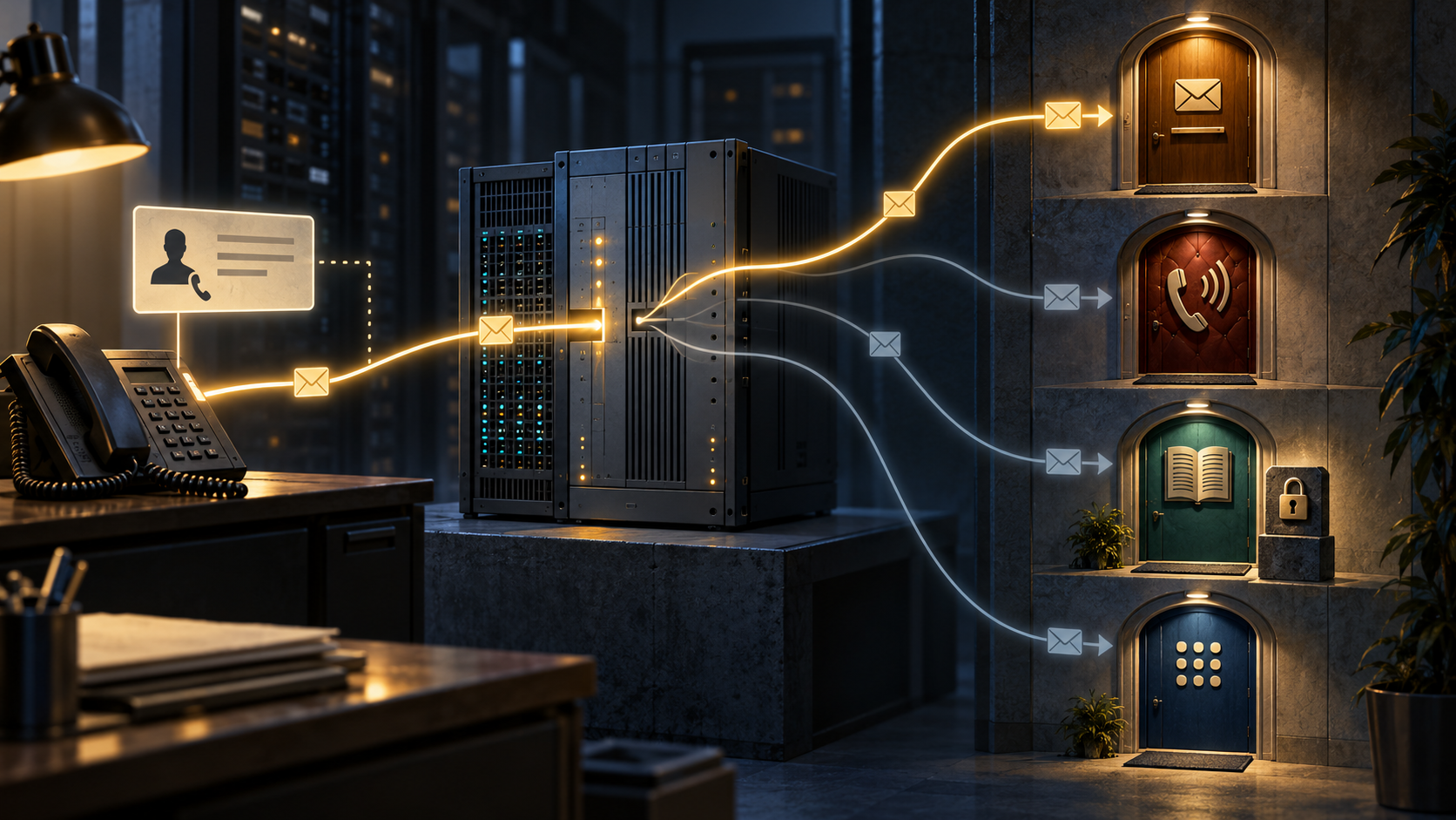 L’URI choisissait le menu vocal, sans authentifier l’appelant : RFC 3087