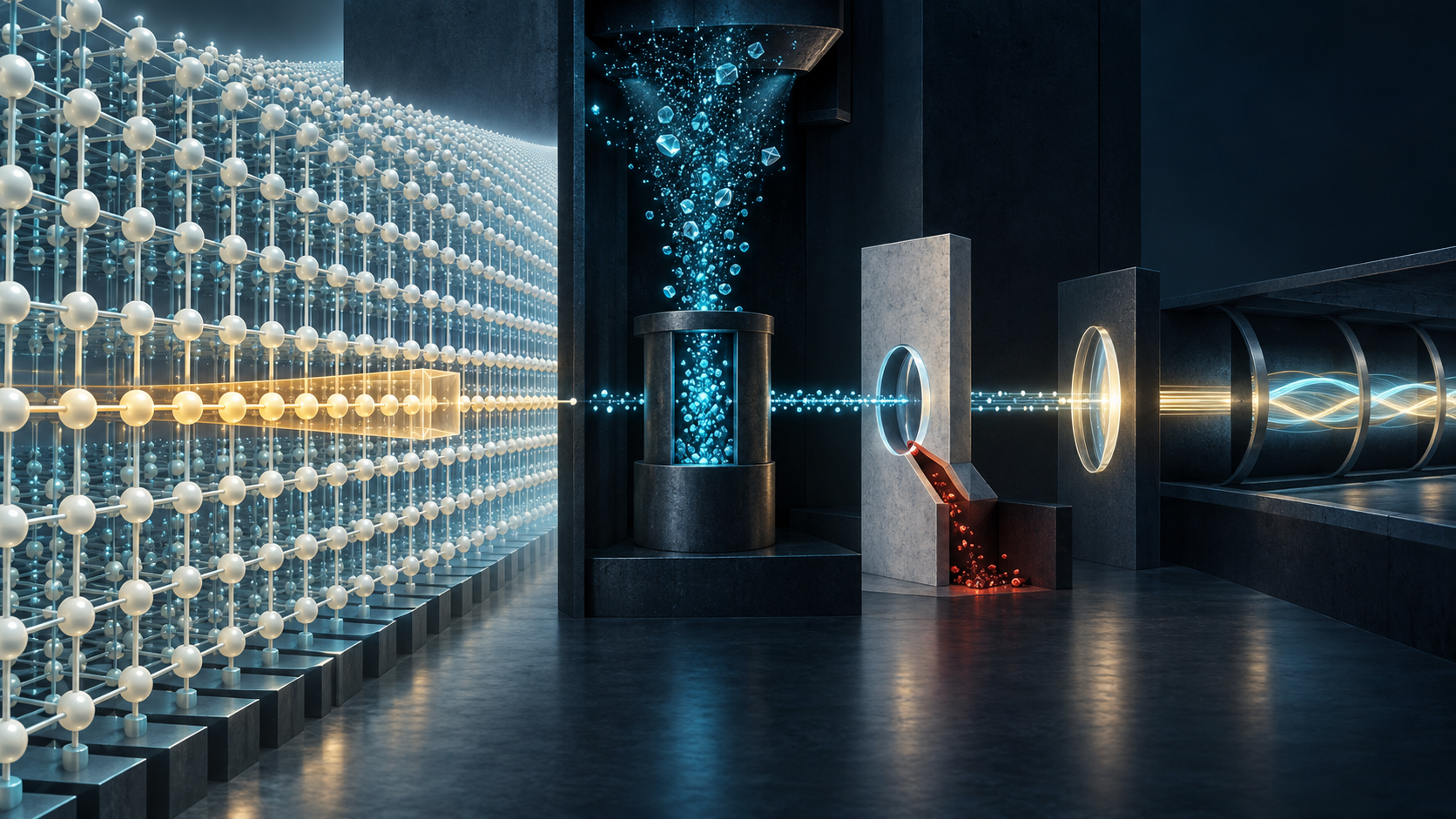 An amber selector chooses a larger cyan modular group lattice while a separate private entropy chamber, peer-value validation aperture, authentication lens and unresolved traffic corridor remain outside the selection.