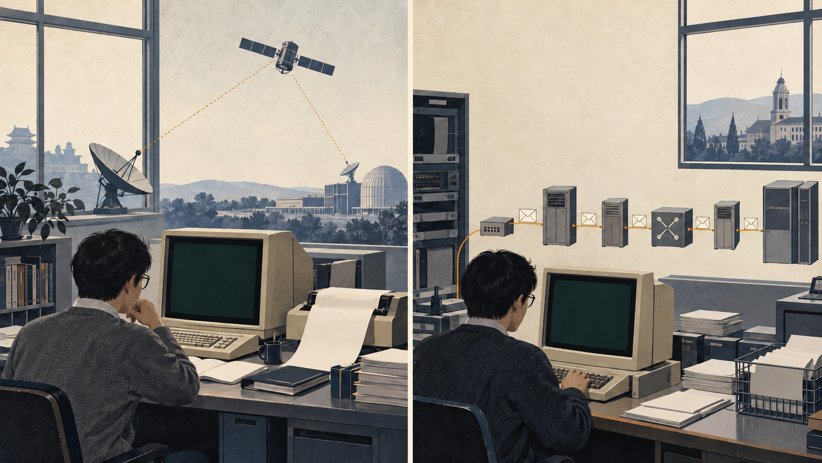 Ouvrir la fiche Le courriel chinois de 1986 n’était pas encore un nœud de messagerie CSNET