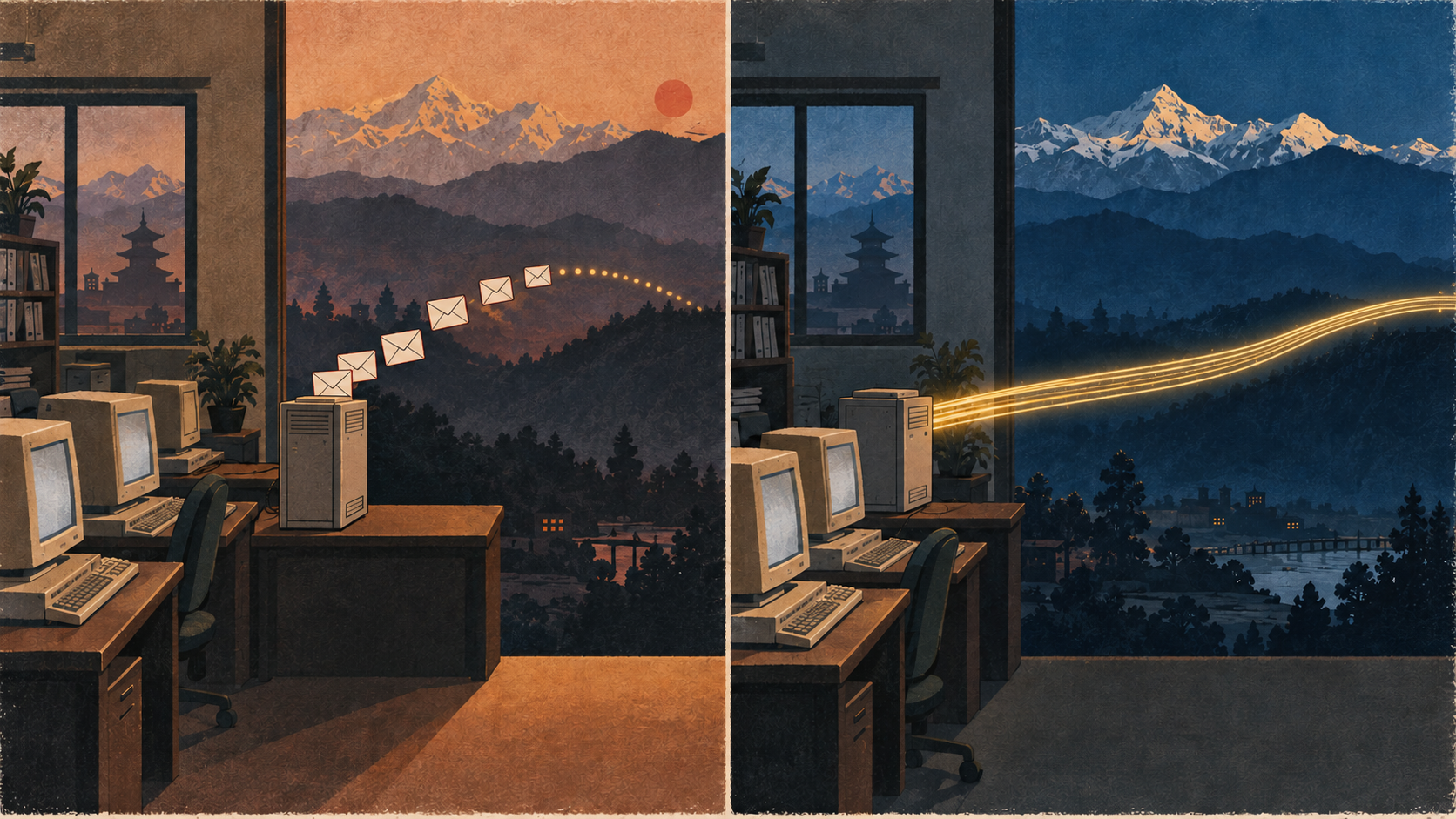 Open Message Was Online by Schedule: Nepal’s Early Internet, 1993–95 record