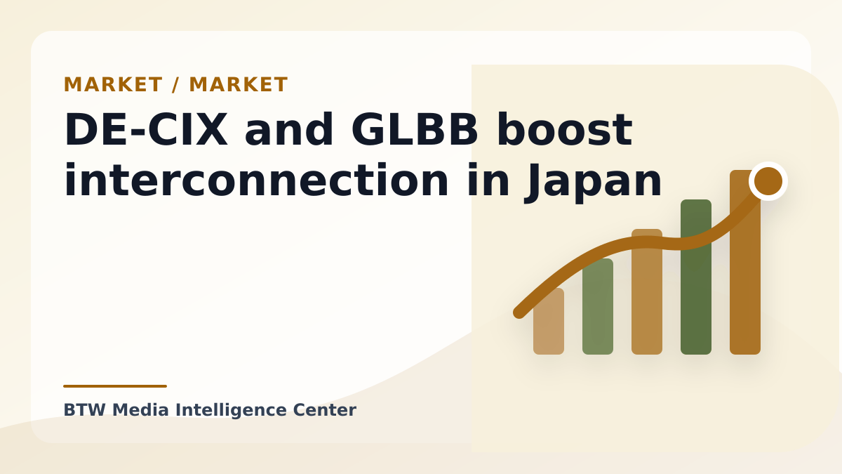 Subject-specific editorial image for DE-CIX and GLBB boost interconnection in Japan, illustrating the BTW intelligence profile "DE-CIX and GLBB boost interconnection in Japan".