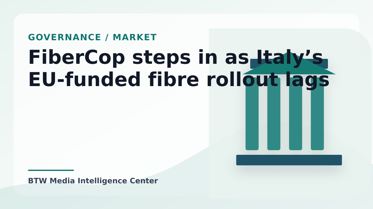 FiberCop steps in as Italy’s EU-funded fibre rollout lags