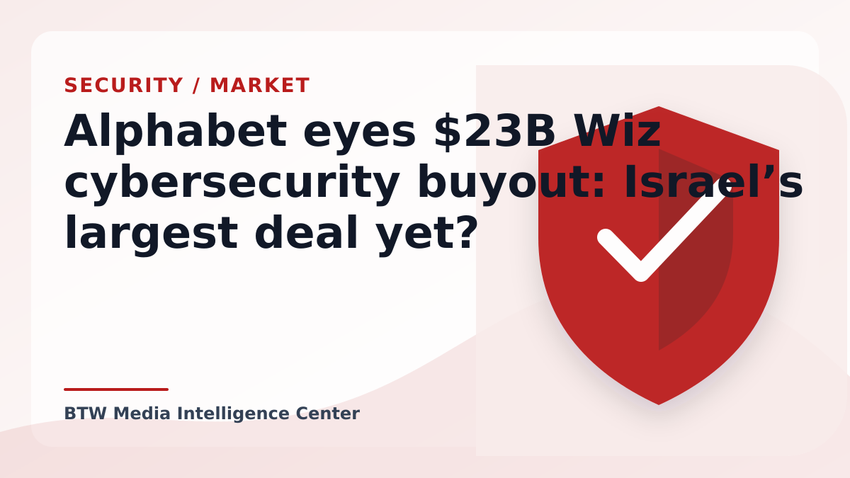 Alphabet eyes $23B Wiz cybersecurity buyout: Israel’s largest deal yet?