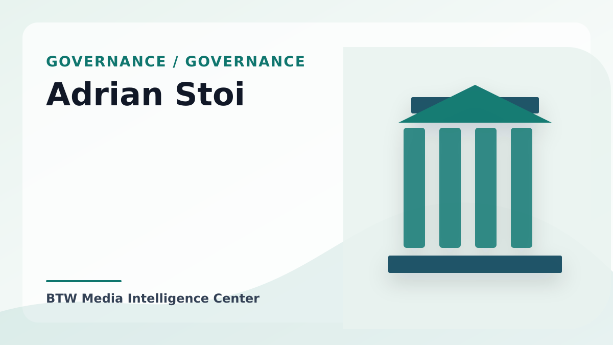 AI-generated editorial portrait of Adrian Stoi, used for the BTW profile "Adrian Stoi".