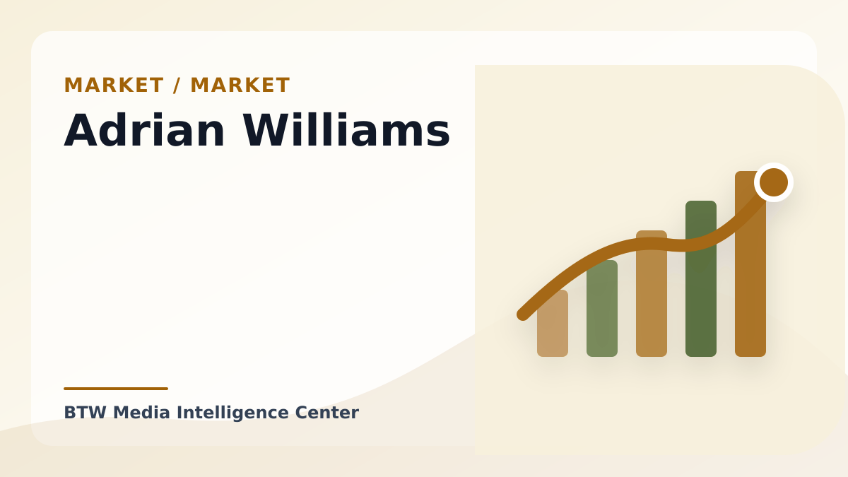 AI-generated editorial portrait of Adrian Williams, used for the BTW profile "Adrian Williams".