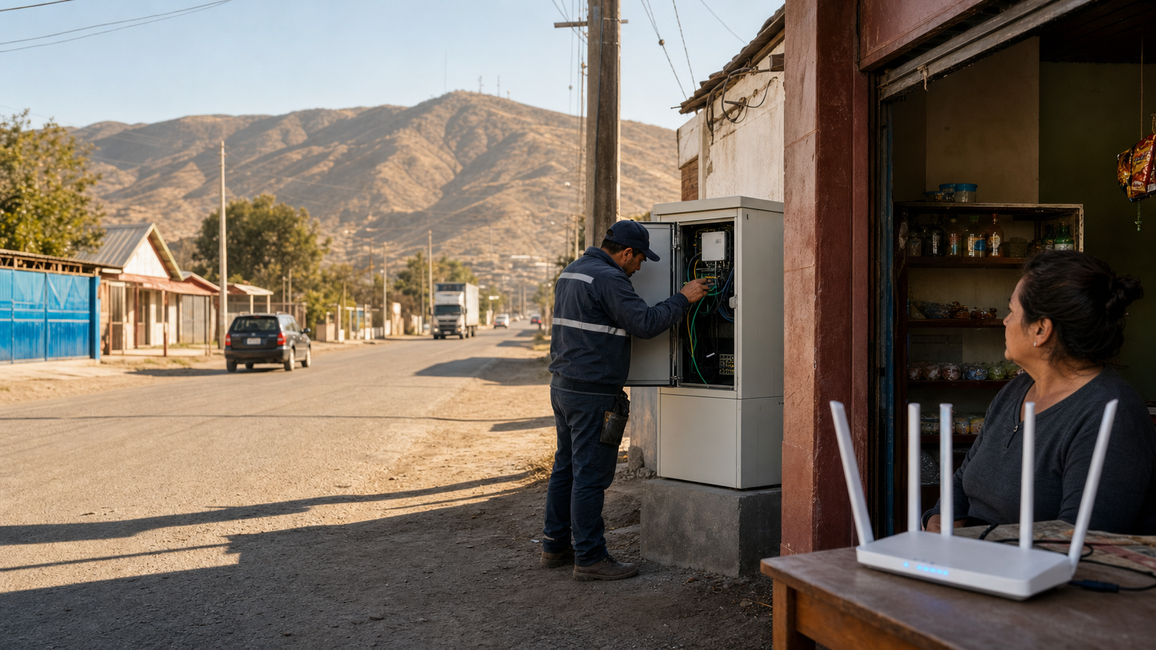 Editorial infrastructure image for TNS CHILE