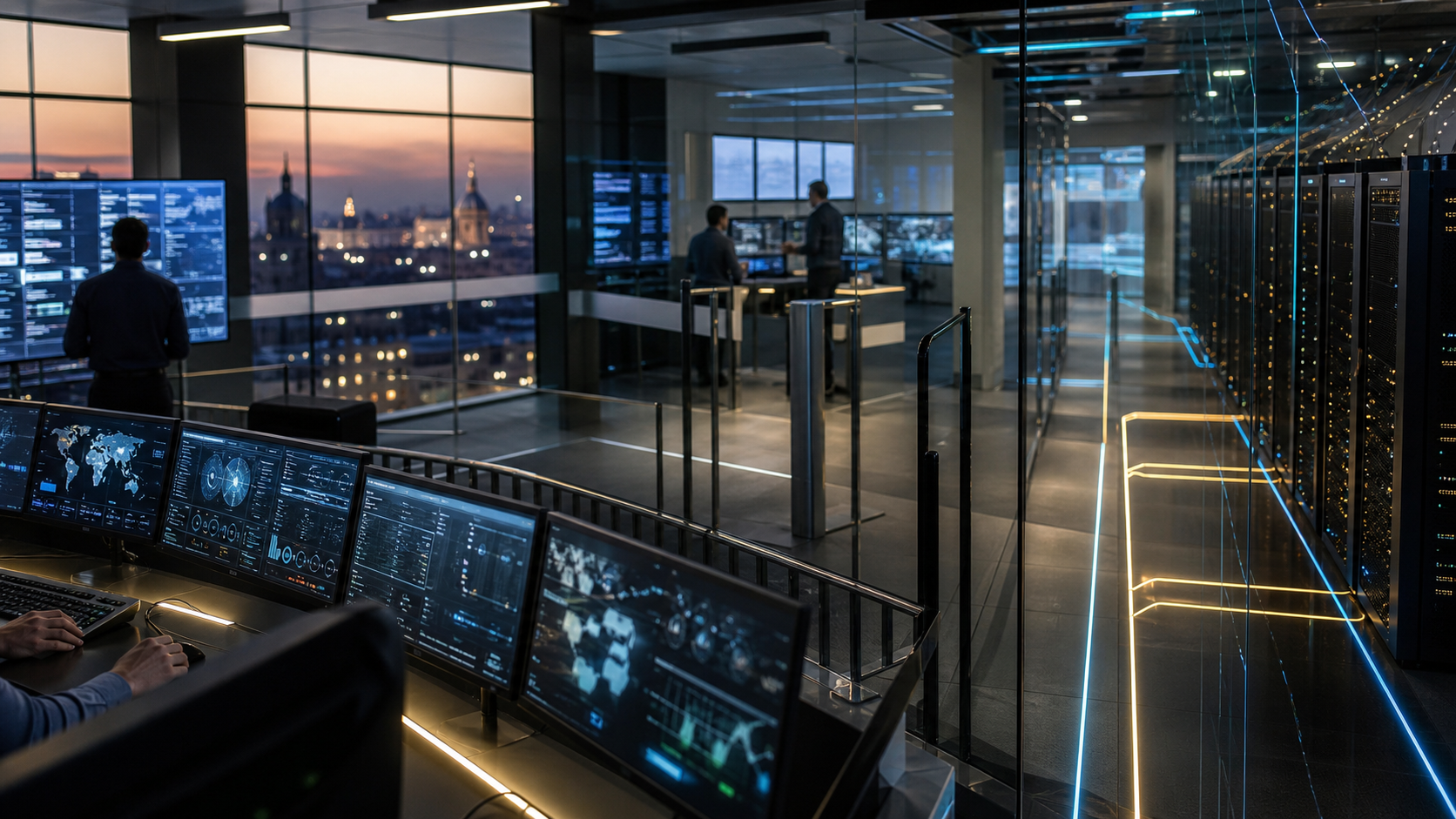 Enterprise AI cloud operations room showing model distribution controls for the Microsoft and Mistral AI partnership.