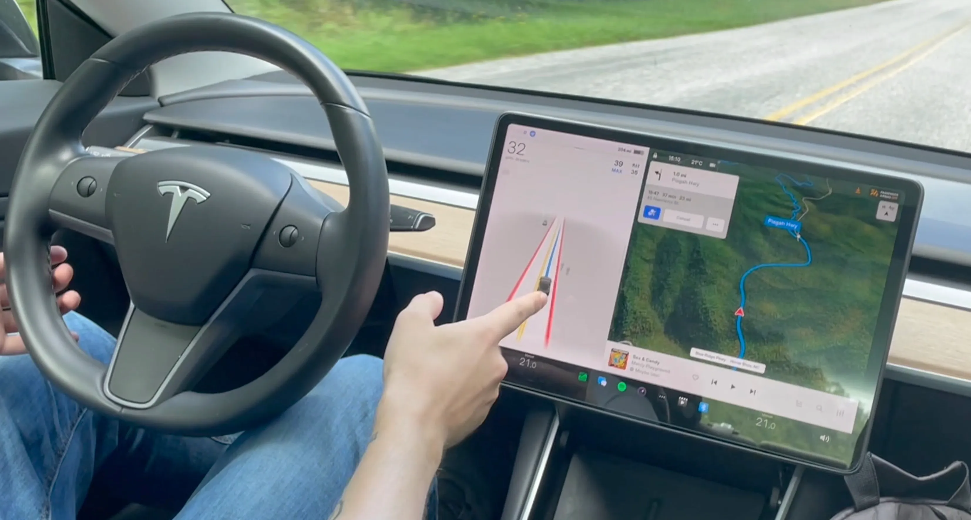 Tesla-FSD-Beta-pedestrian-Blue-Ridge-Mountains