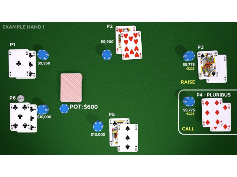 The interface used during the experiment with Pluribus and the professional players