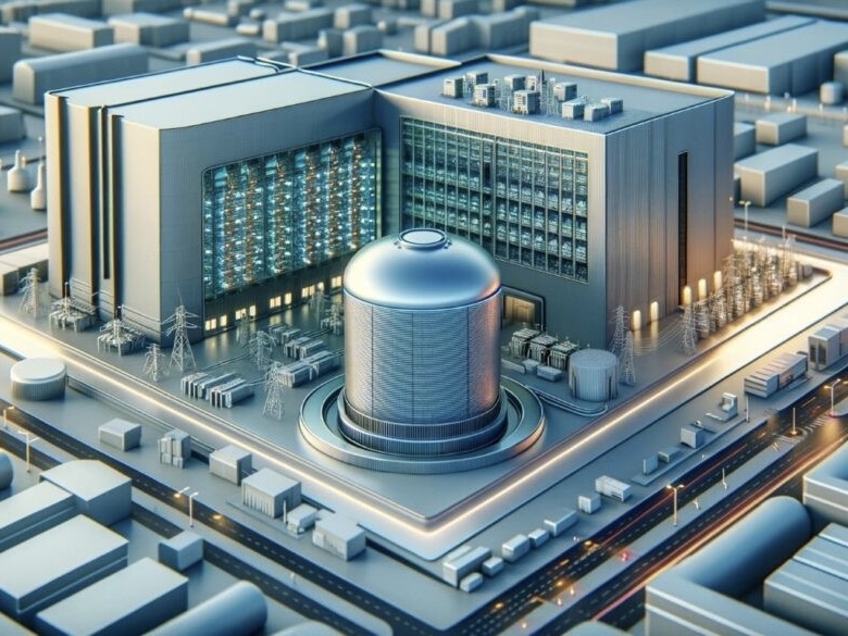 SMR powering data centres – concept visual