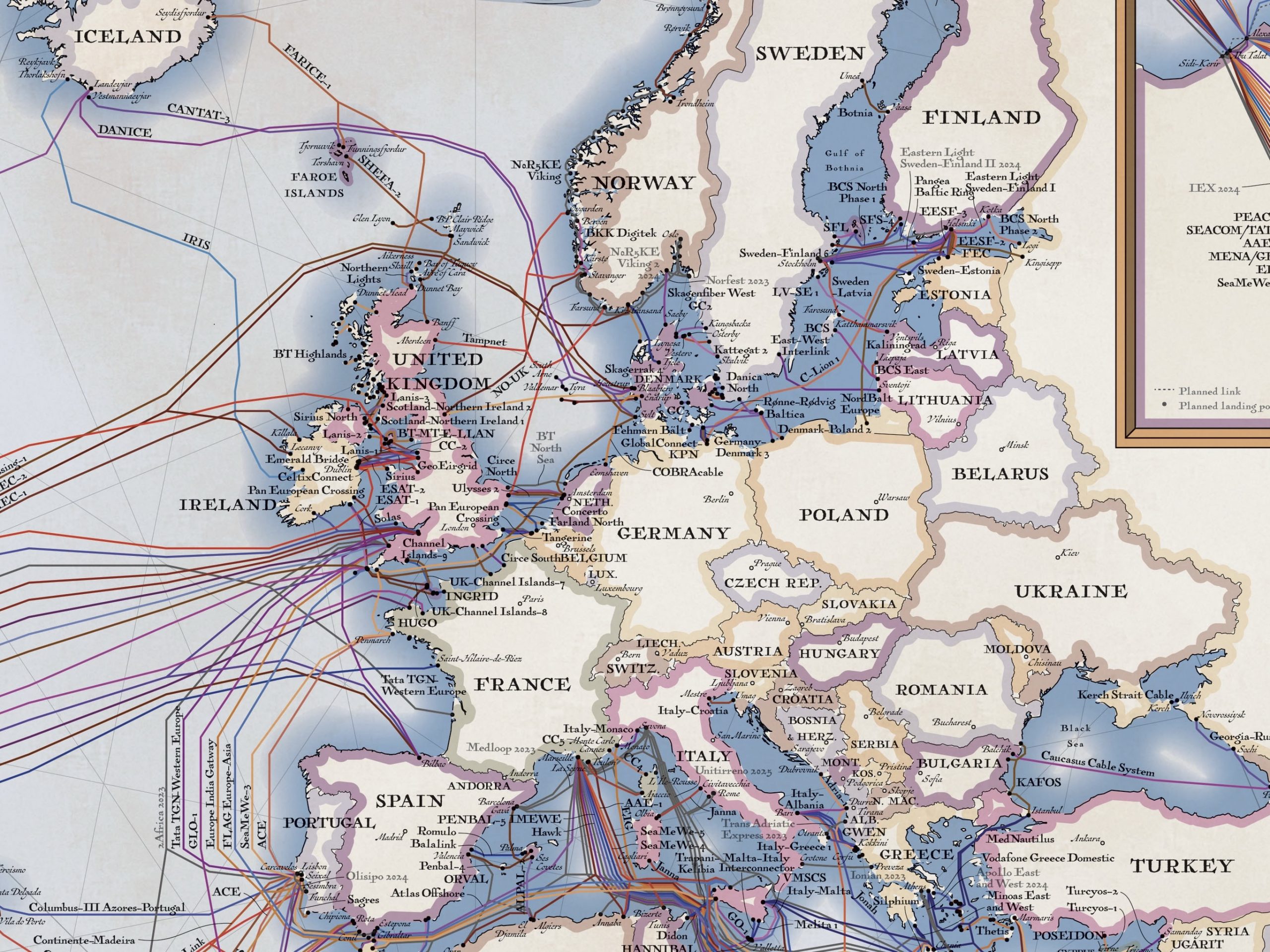 map of submarine cables