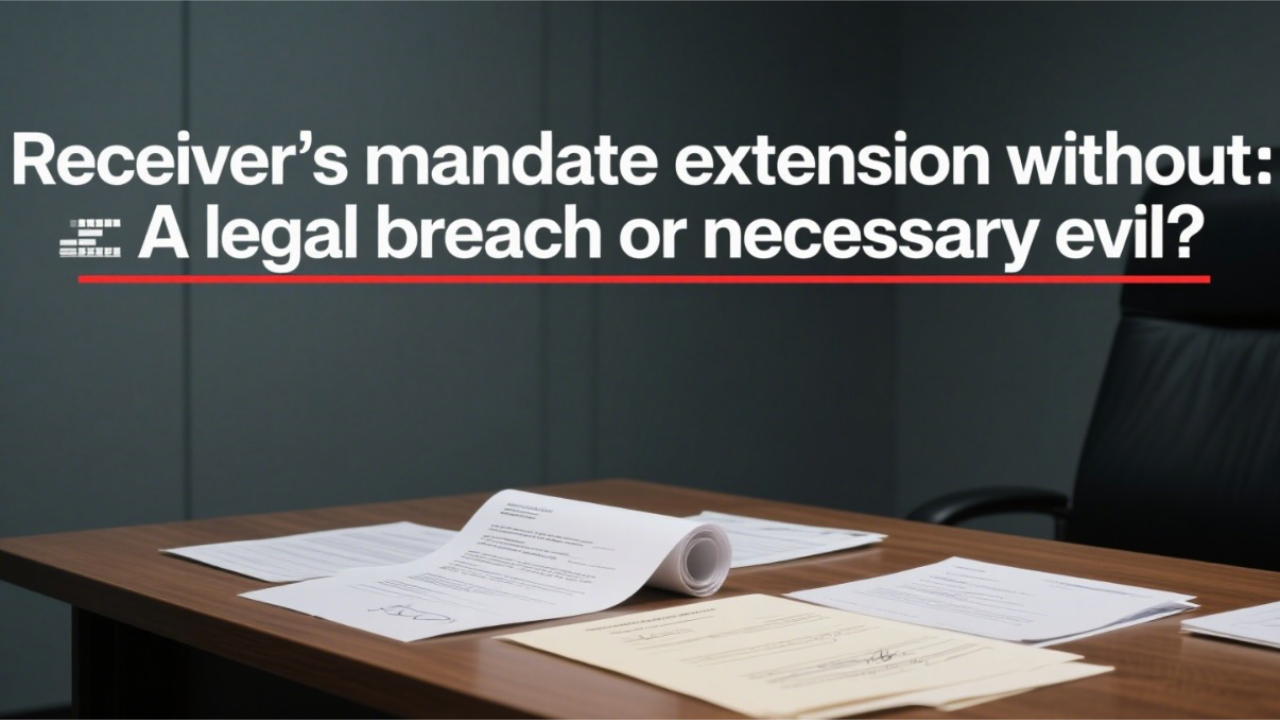 Receiver’s mandate extension without consent: A legal breach or necessary evil?