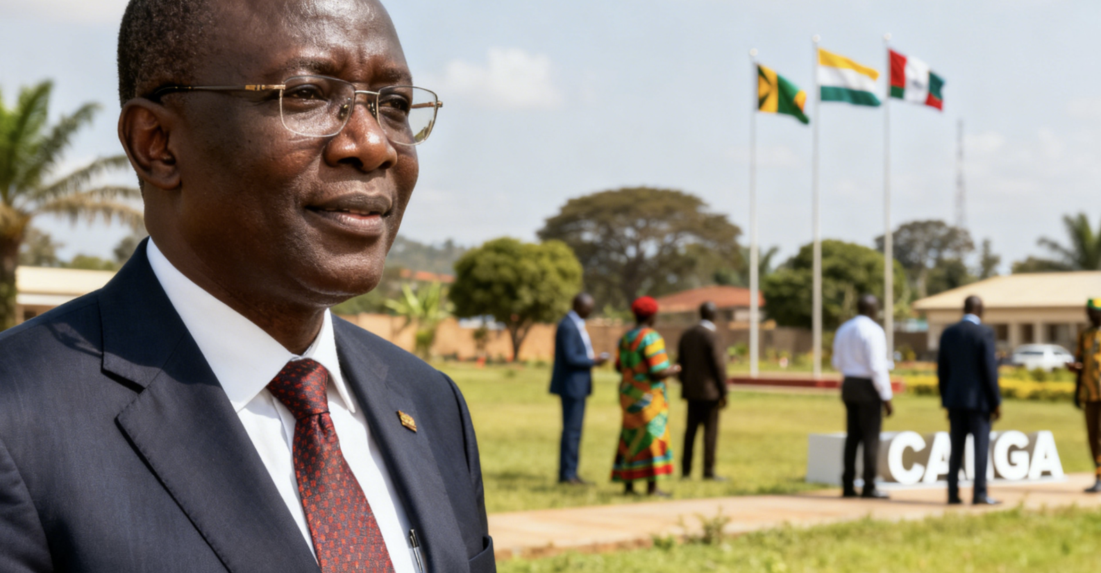 Abstract visual of African cross-border collaboration and transformation