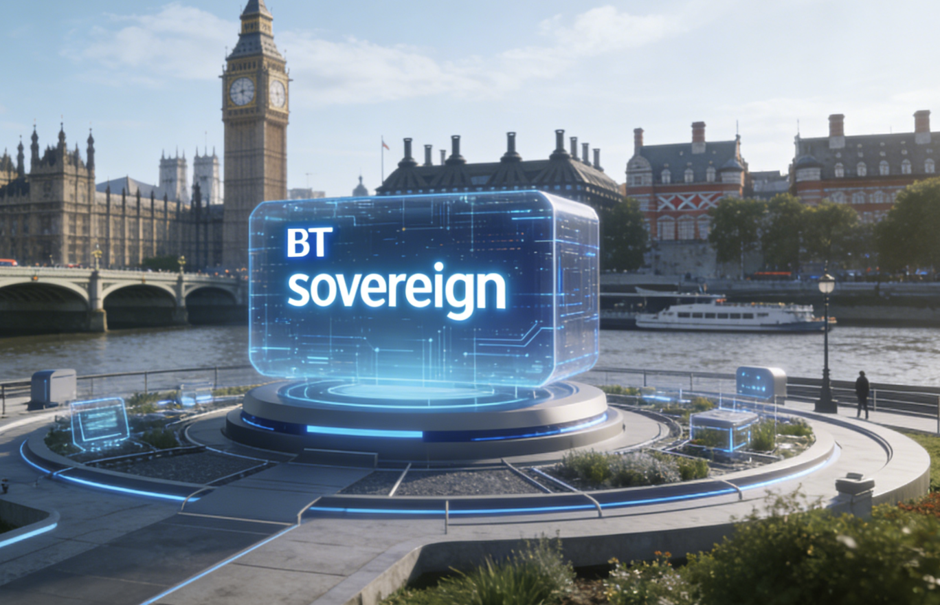 Abstract visualization of BT’s sovereign data platform
