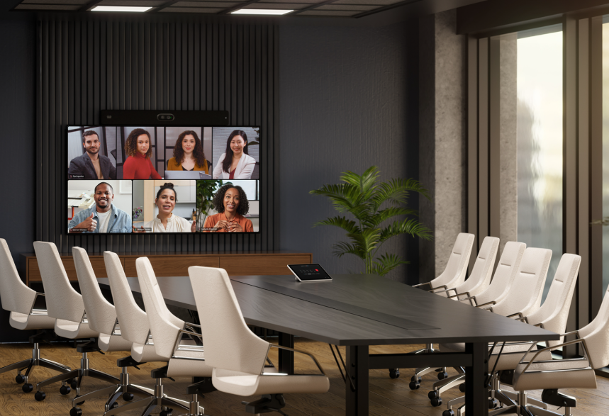 AI-enabled-video-conferencing-in-modern-hybrid-boardrooms