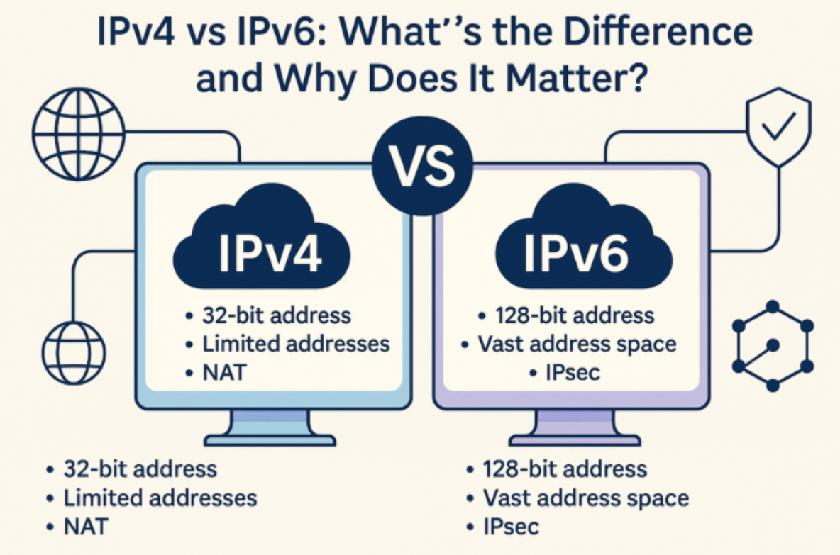Futuristic-network-diagram-showing-dual IPv4-and-IPv6-connections-across-a-digital-globe