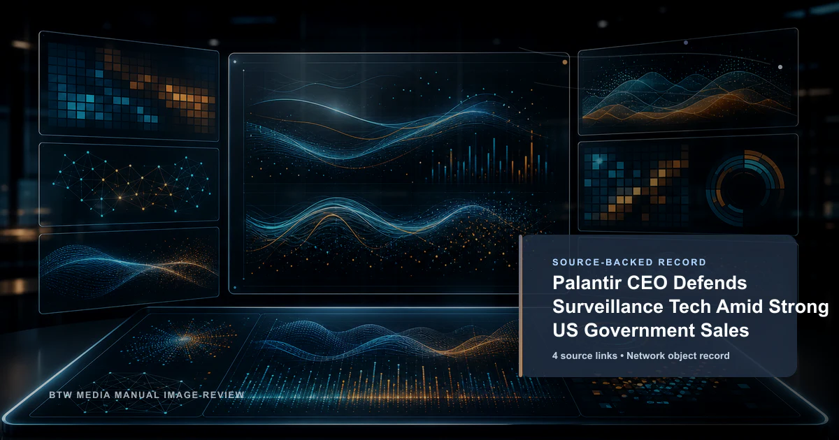 Le PDG de Palantir défend la technologie de surveillance dans un contexte de fortes ventes gouvernementales américaines