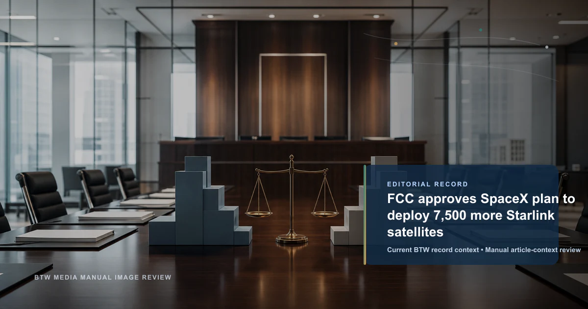 La FCC approuve le plan de SpaceX pour déployer 7 500 satellites Starlink supplémentaires