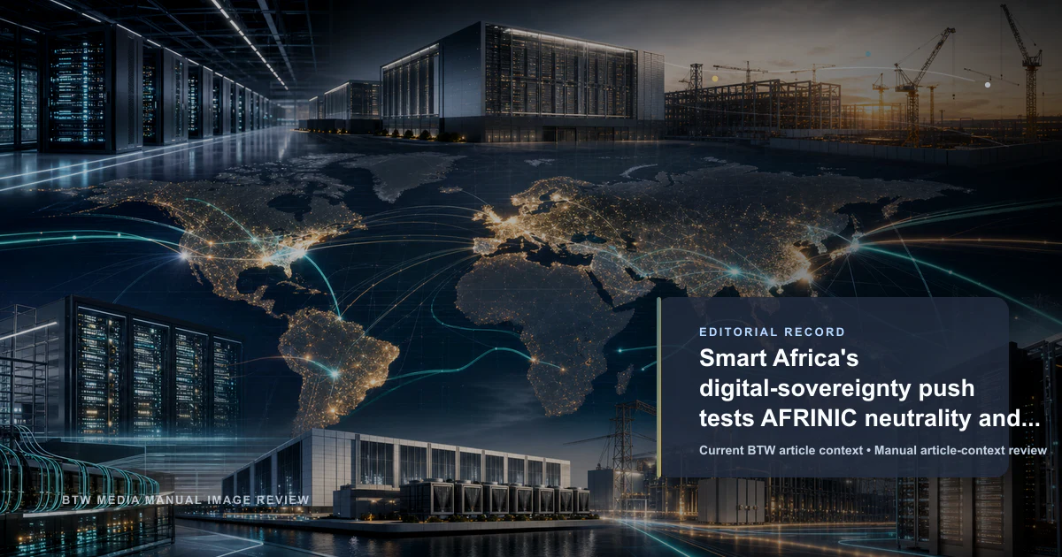 Smart Africa's digital-sovereignty push tests AFRINIC neutrality and Mauritius's hub claim reviewed editorial briefing visual