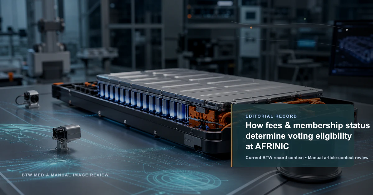 How fees & membership status determine voting eligibility at AFRINIC reviewed editorial briefing visual