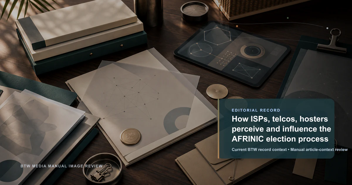 How ISPs, telcos, hosters perceive and influence the AFRINIC election process reviewed editorial briefing visual
