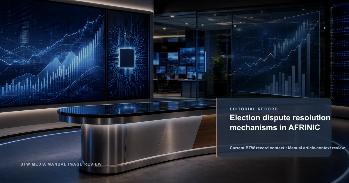 Election dispute resolution mechanisms in AFRINIC reviewed editorial briefing visual