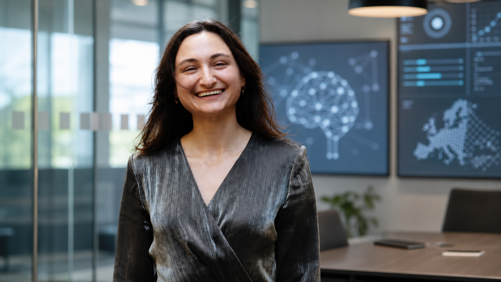 AI-generated editorial portrait of Franziska Böhler based on a public profile photo