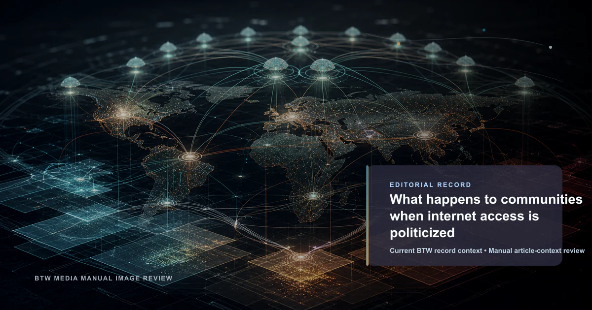 ¿Qué sucede con las comunidades cuando el acceso a internet es politizado?