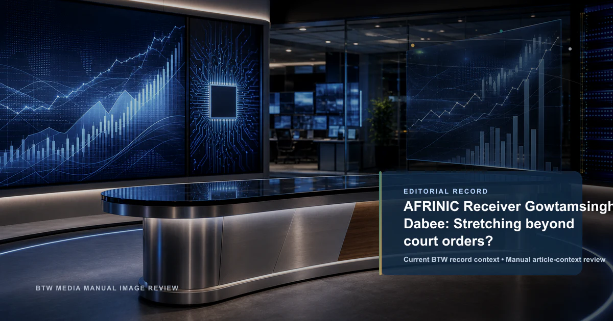 Le syndic judiciaire de l’AFRINIC, Gowtamsingh Dabee, outrepasse-t-il les ordonnances du tribunal ?