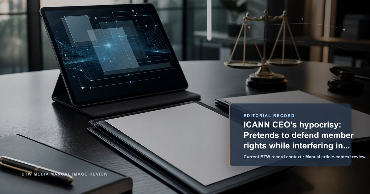 La hipocresía del CEO de ICANN: finge defender los derechos de los miembros mientras interfiere en elecciones justas